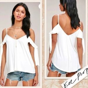 Free People Believe Me Cold Shoulder Top